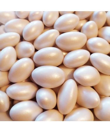 Premium wedding wedding almond white pearl gloss 500 g - guest gift wedding white candy give away sugar almonds white - Greek cuffa for Italian confetti French drages white