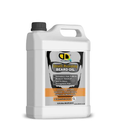 DD teck Beard Growth Oil for Men with Cedarwood - Stimulates Hair Follicles Strengthens & Moisturizes Stops Itching & Dandruff - Jojoba Argan Castor Grapeseed