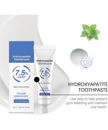 Hydroxyapatite Toothpaste 7.5% Hydroxyapatite Toothpastes for Enamel Protection and Tooth Strengthening Gentle and Effective Formula Fluoride-Free (2) - Buy Online on GoSupps.com