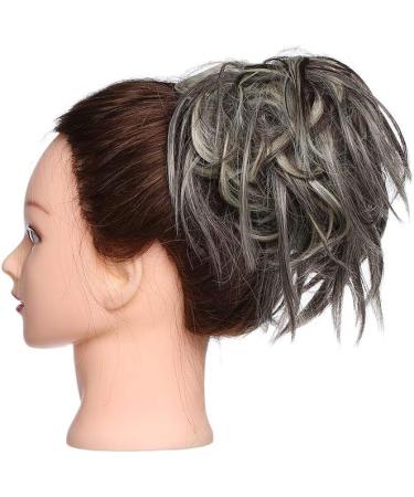 Synthetic Hair Bun Chignons Extension - Wavy Updo Scrunchy in Medium Brown to Bleach Blonde - Buy Online on GoSupps.com