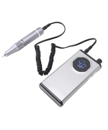 Electric Nail File 40000RPM Electric Nail Drill Forward and Reverse Rotation for Nail Technicians (Gray)