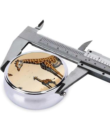 Mother and Child Giraffe Round Pill Box | 3 Compartment Travel Organizer | Portable Pill Box for Travel - Buy Online on GoSupps.com
