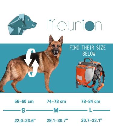 Lifeunion Adjustable Service Dog Supply Backpack Saddle Bag for Camping Hiking Training Black M - Buy Online on GoSupps.com