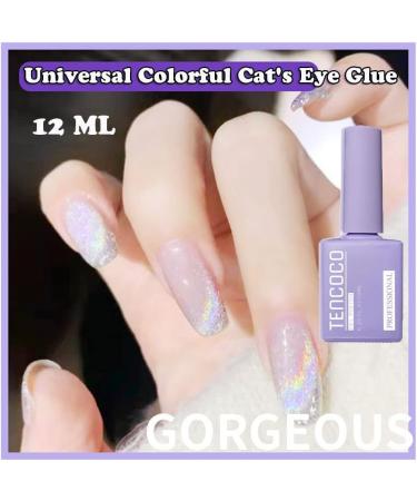 12m Shining UV Nail Gel Varnish Colorful Get Color Universal Colorful Cat's Eye Glue Aurora - Buy Online on GoSupps.com