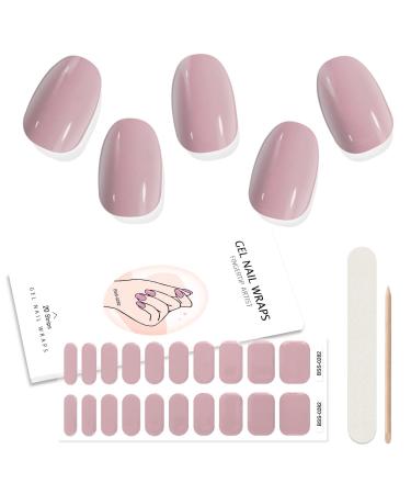 Kalolary Gel Nail Polish Strips Nail Gel Art Sticker Waterproof Full Nail Wraps Decal Sets with Nail File and Stick for Women Girls Nail Art Decor (UV/LED Lamp Required) Nude Pink - Buy Online on GoSupps.com