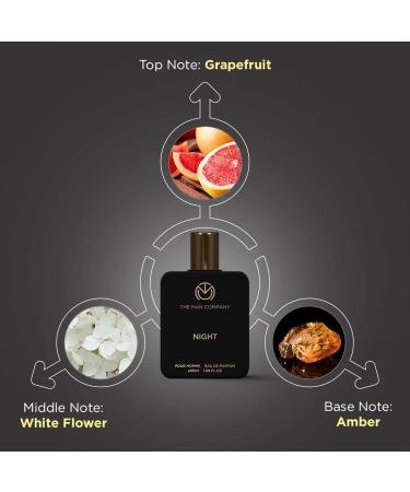 The Man Company Night Perfume for Men - 50ml | Premium Long Lasting Fragrance | Citrusy Exotic & Woody | Gift For Men | Date Night Body Spray - Buy Online on GoSupps.com