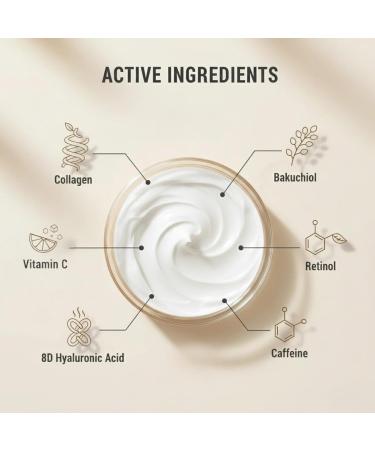 Bodylife Collagen Vitamin C Eye Cream Age Correcting Eye Cream Collagen Caffeine Reduce Wrinkles with Vc Peptide for Wrinkles Dark Circles Puffiness Fine Lines-1.06oz - Buy Online on GoSupps.com