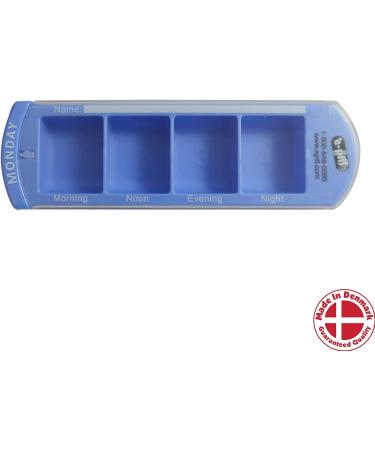 e-Pill 4x Daily Large Weekly Pill Organizer | Vitamin & Medicine Pillbox with Discreet Case - Ship Internationally - Buy Online on GoSupps.com
