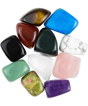 Ouubuuy Chakra Gemstones Healing Stones Set - 11 Natural Crystals & Semi-Precious Stones for Heart Healing | International Shipping Available - Buy Online on GoSupps.com