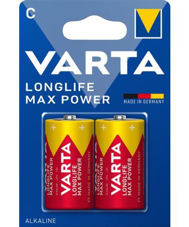 VARTA Longlife Max Power C Baby LR14 Alkaline Batteries (2-Pack) - High Performance for Toys & Devices - Made in Germany - Buy Online on GoSupps.com