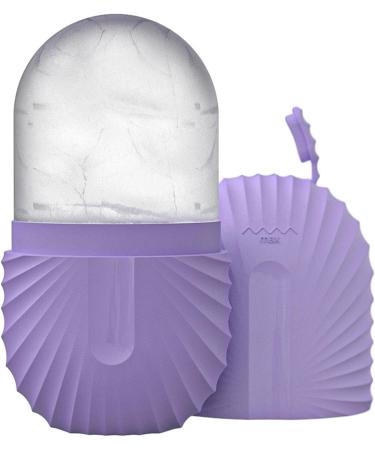 Gdiojnfg Ice Roller for Face and Eyes Ice Face Roller Face Ice Roller Cooling Reusable Glow Cube Ice Roller for Face Ice Cube Face Roller Silicone Skincare Tool Beauty Facial Rollers Brighten Shell Pattern - Purple - Buy Online on GoSupps.com