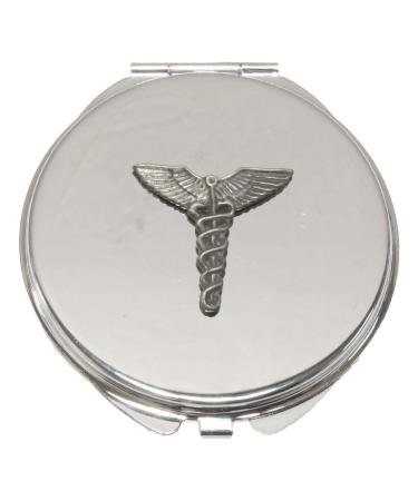Caduceus Compact Mirror Handbag Gift With Free Engraving 53