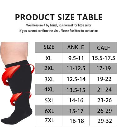 Plus Size Compression Stockings | 20-30 mmHg Medical Support | Oversized Gradient Support for Men & Women | Shop Now! - Buy Online on GoSupps.com