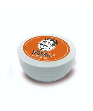 BALOCCHI Vintage orange tin of 100ml shaving soap