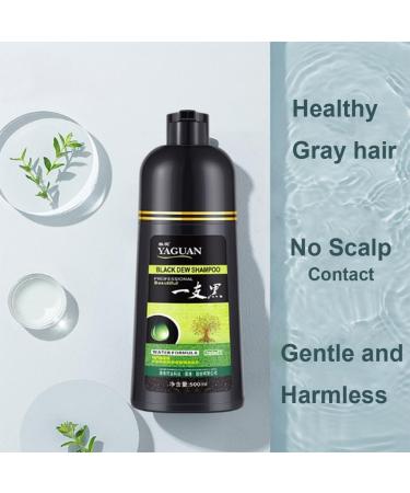 Herbal Shampoo Korea Yaguan Black Hair Shampoo Hair Dye Effective White Hair Turns To Black Instant Black Hair Shampoo for Women Men Lasts 30 Days (2PC- Black) - Buy Online on GoSupps.com