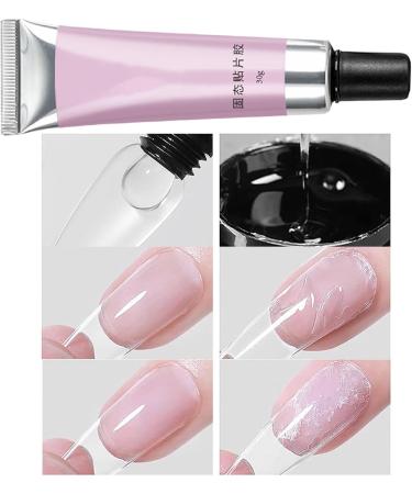 Solid Gel Nail Glue Solid Nail Glue Gel - Solid Gel Glue for Nails | Long Lasting Clear UV Nail Glue Press On Nail Adhesive for False Nails appuy - Buy Online on GoSupps.com