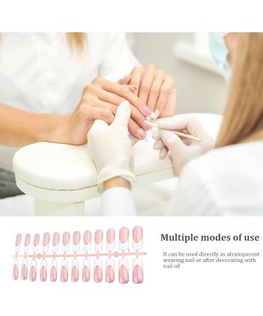 French Nail 10 SheetsColor Matting Press on Nails with White Edge 12 Size Full Cover Stick on Nails Simple False Nails Type 1 French Nails Type1 - Buy Online on GoSupps.com