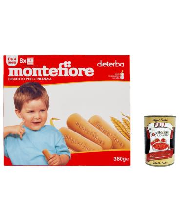 Italian Gourmet E.R. Montefiore Biscuit for Children from 4 months 360 g + Italian Gourmet Pulp 400 g
