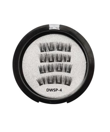 Knnuey Magnetic Eyelashes with 2 Pairs Artificial Fiber Magnets Magnetic with Eyelash Curler DWSP-4