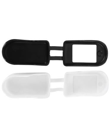 2Pcs Blood Oxygen Case Oximeter Cover Fingertip Blood Oxygen Saturation Monitor Cover Portable Silicone Fingertip Pulse Monitor Protector for Travel Home Black White Black+white - Buy Online on GoSupps.com