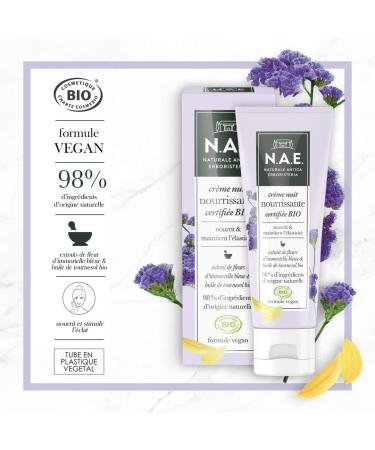 N.A.E. - Nourishing Night Face Cream - Certified Organic - Blue Immortelle Flower Extract and Organic Sunflower Oil - 98% ingredients of natural origin - Organic Face Care - 50 ml Jar - Buy Online on GoSupps.com