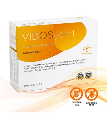 FRENNPHARMA SRL Vidos Joint multinutrient for bone cartilage and tendon tissue Natural antiinflammatory activity 980774881 glutenfree lactosefree complete supplement for joint wellbeing - Buy Online on GoSupps.com