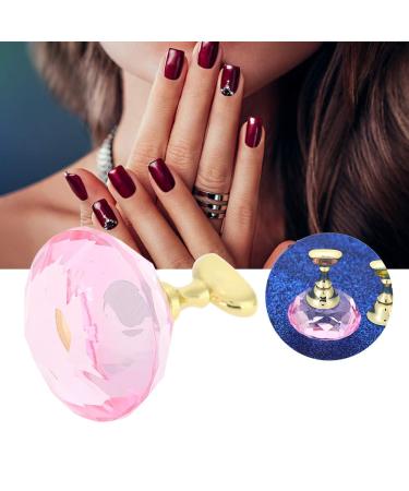 Exquisite DIY Nail Art Exhibition Stand - Professional Salon & Home Use | Pink Plastic & Alloy Practice Stand for Flawless Nails - Buy Online on GoSupps.com