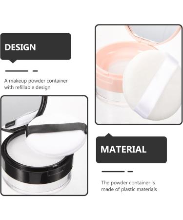 Beaupretty 2pcs Boxes Cosmetic Travel Containers Makeup Powder Containers Powder Puff Loose Powder Plastic - Buy Online on GoSupps.com
