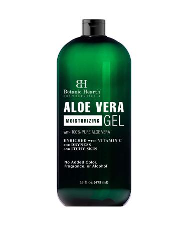 Botanic Hearth Aloe Vera Gel - From 100% Pure and Natural Cold Pressed Aloe Vera, 16 fl oz
