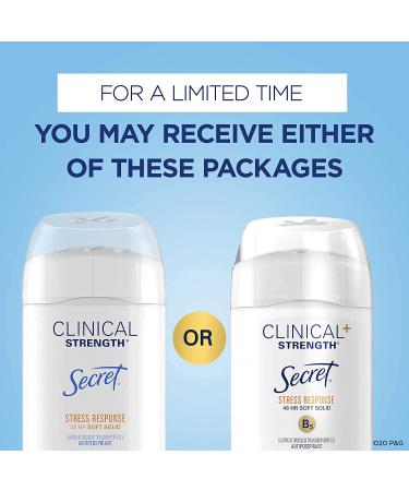 Secret Clinical Strength Stress Response Soft Solid Antiperspirant and Deodorant 1.6 oz - Pack of 2 - Buy Online on GoSupps.com