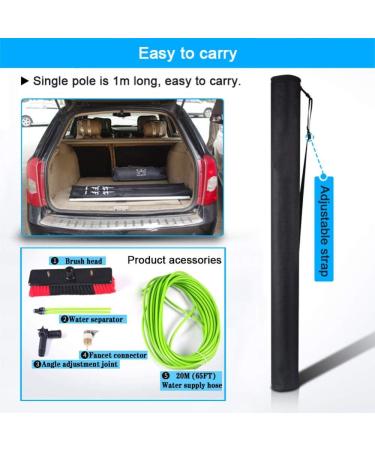 3-12M Window Cleaning Pole Water Fed Telesbrush Extendable Cleaner Conservatory Roof Photovoltaic Panel Cleaning Tool/8M Rod/50Cm Brush Head - Buy Online on GoSupps.com