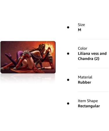 Liliana Vess and Chandra Board Game TCG Playmat | 23.6x13.8 inches | Compatible for TCG MTG | Free Bag Included - Buy Online on GoSupps.com