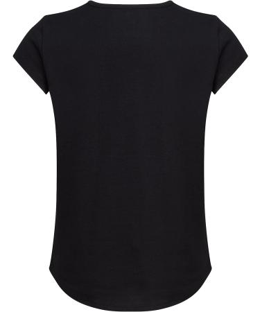 adidas Girls' Big Short Sleeve Essential Tee - Medium Black with Multicolor | Size 23 - Buy Online on GoSupps.com