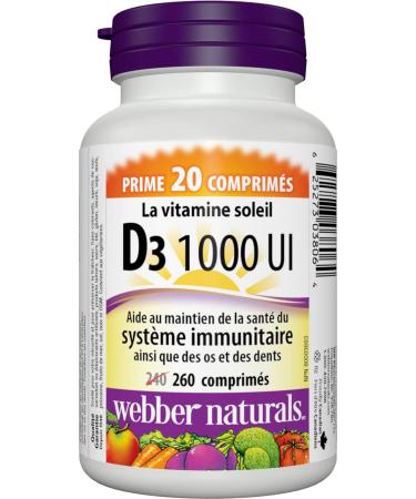 Webber Naturals Glucosamine Chondroitin Triple Strength 90 Tablets & Vitamin D3 1000 IU 260 Tablets For Healthy Bones Teeth and the Maintenance of Good Health - Buy Online on GoSupps.com