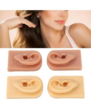 Buy 2 Pairs 3D Fake Ear Display - Reusable Silicone Ear Model for Piercing & Acupuncture Practice | International Shipping - Buy Online on GoSupps.com