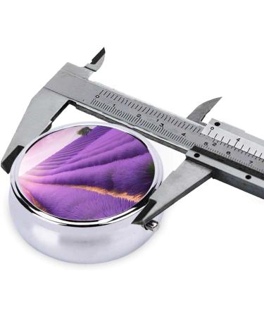 Buy Romantic Purple Lavender Mini Round Pill Box - 3 Compartment Travel Organizer for Home & Office - Buy Online on GoSupps.com