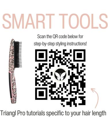 Calista Triangl Pro Heated Detailer Brush | Anti-Frizz Heat Styling Brush with Ionic Technology | 5 Heat Settings | 11" Snakeskin - Professional Hair Tool for Smooth Burn-Free Styling - Buy Online on GoSupps.com