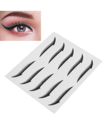 Silver Glitter Winged Eyeliner Stickers - Waterproof & Self Adhesive for Women's Makeup at Weddings & Parties - Buy Online on GoSupps.com