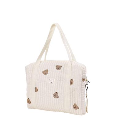NewDVMMSS diaper bag carrier bag winding bag made of soft cotton with embroidery-children's room storage towels toy organizers for trips outdoors outdoors