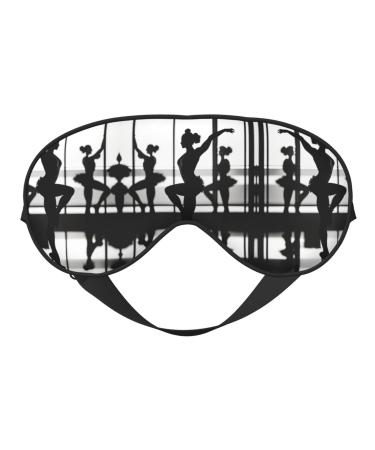 New Love Gymnastics Print Unisex Sleeping Eye Mask Soft Comfortable Light-Blocking Eye Mask Black