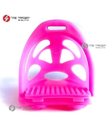 Pair of Safety Toe Cage Stirrups Durable Plastic Lightweight (Pink) - Buy Online on GoSupps.com