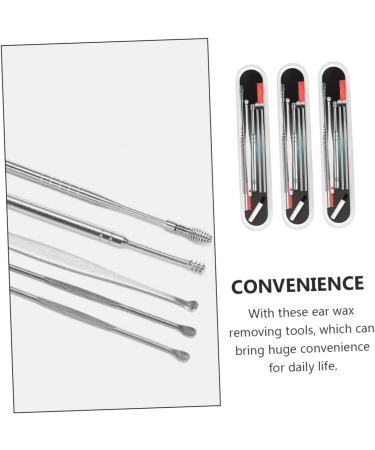 3 Sets 6-Piece Ear Cleaning Set with Pro Tools - Spiral Spring Ear Cleaner & Ear Wax Remover Kit - Buy Online on GoSupps.com