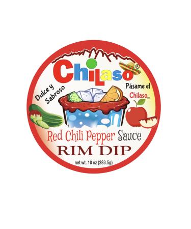 CHILASO RIM DIP Premium Red Chili Pepper Sauce Rimming Paste with a Tangy Citrusy Lime Flavor Kick for Fruits Vegetables Candies and all of your Favorite Drinks. 10 Ounce Container