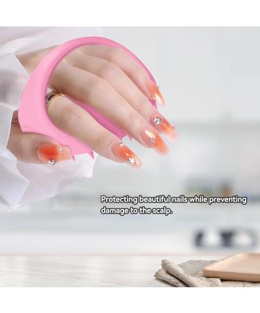 Ityes 38 Fingers Silicone Head Massage Brush - Scalp Massager Shampoo Brush for Women Men & Pets | Pink - Buy Online on GoSupps.com