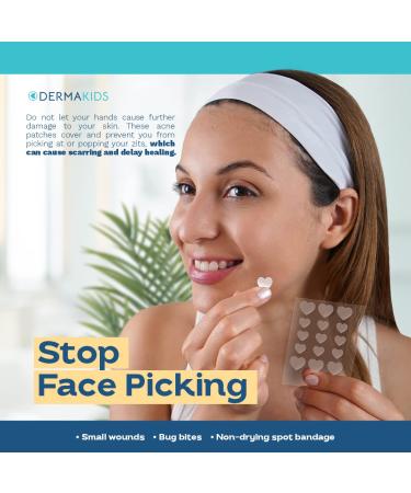 Dermakids Hydrocolloid Patches - Acne Dots for Kids & Teens - Blemish Covers for Zits, Bug Bites - Non-Drying Spot Bandage - 108 Heart & Circle Shapes - Buy Online on GoSupps.com