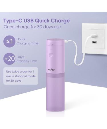 Portable Rechargeable Water Flosser Dental Oral Irrigator - Purple | 3 Modes, 3 Jet Tips, 140ml - Electric Plaque Remover for Teeth - Cordless, IPX7, Travel-Friendly - Buy Online on GoSupps.com