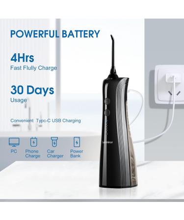 Leominor Water Dental Flosser - 5 Modes Cordless & Portable Teeth Cleaner | IPX7 Waterproof & Rechargeable Oral Irrigator | Professional Flossing for Home & Travel - Buy Online on GoSupps.com