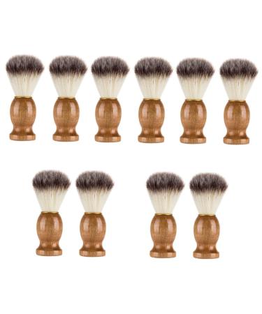 Minkissy 10 pieces of handmade suits for home mustache formation father and salon soap soap hair make-up care men and distance brush favors cutting handle for