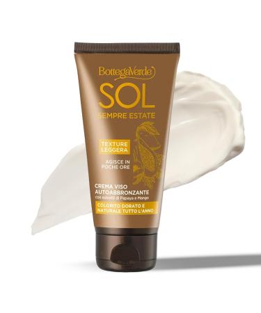 Bottega Verde Bottega Verde SOL Sempre Estate - Self-tanning face cream with papaya and mango extracts (50 ml) - golden and natural complexion all year round