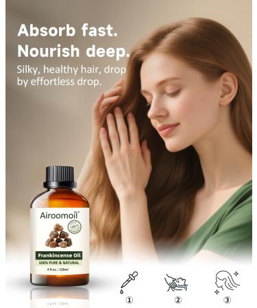 Airoomoil Pure Frankincense Essential Oil Pure for Aromatherapy Perfumes Soaps Use Diffuser Oils Home Use 4 Fl Oz - Buy Online on GoSupps.com